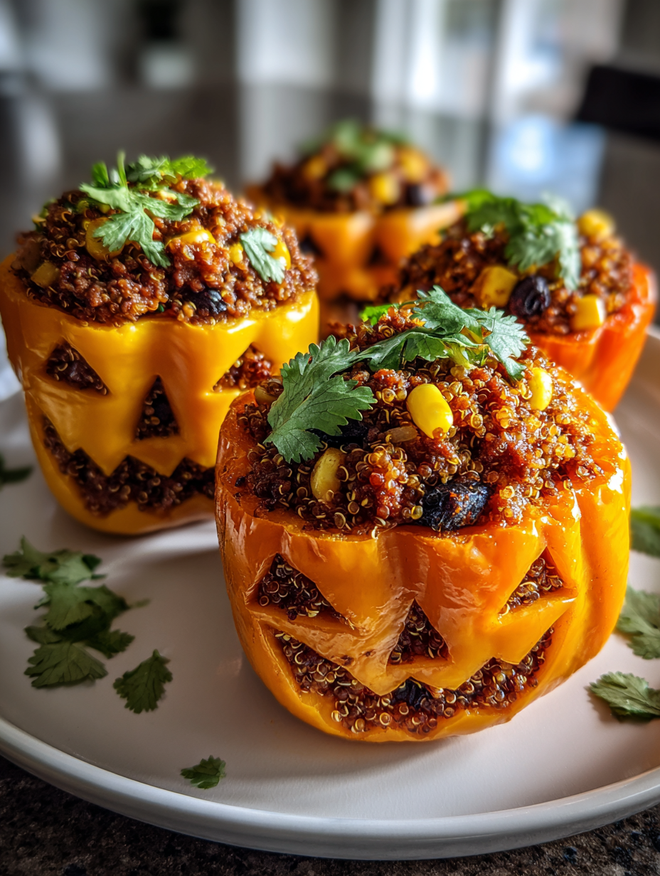 Jack-O-Lantern Stuffed Peppers: Deliciously Spooky Halloween Treats