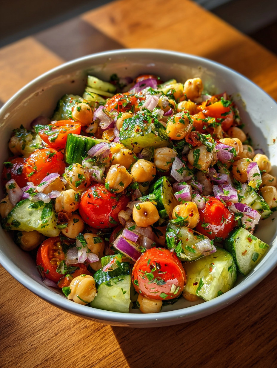 what side dish goes with lamb gyros: a delicious Mediterranean Chickpea Salad