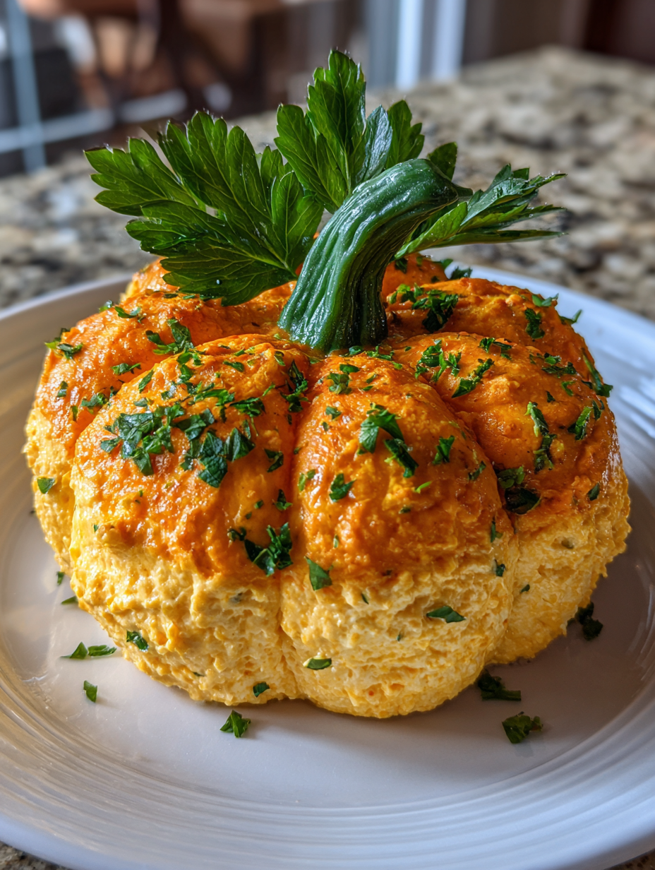 Pumpkin Shaped Cheese Ball: The Perfect Appetizer for Fall Parties