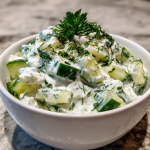 side dish for lamb gyros: delicious tzatziki and cucumber salad