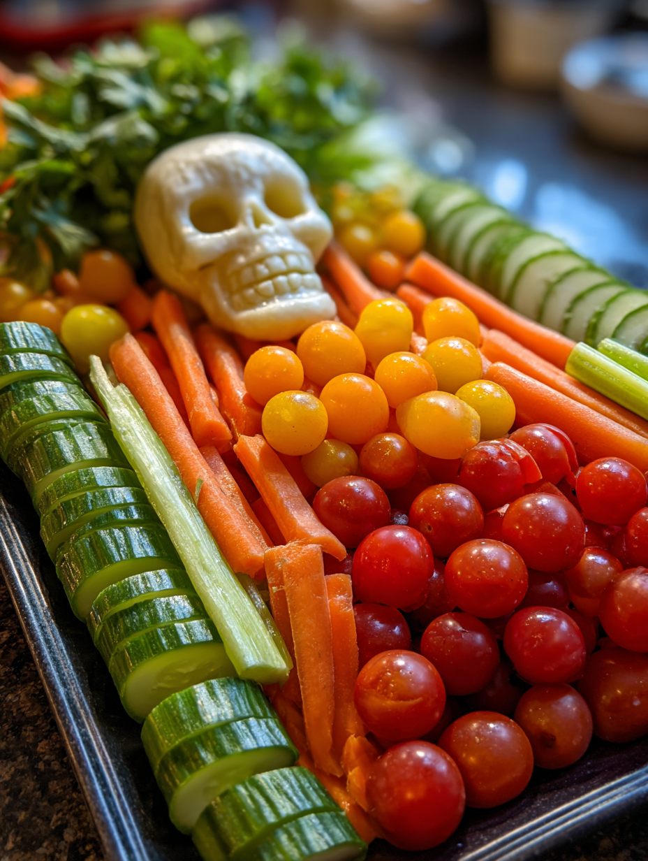 Skeleton Veggie Tray: A Deliciously Spooky Halloween Snack