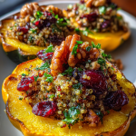 Stuffed Acorn Squash: Deliciously Savory Vegetarian Delight