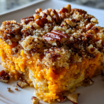 Sweet Potato Casserole: Deliciously Creamy and Topped with Pecans