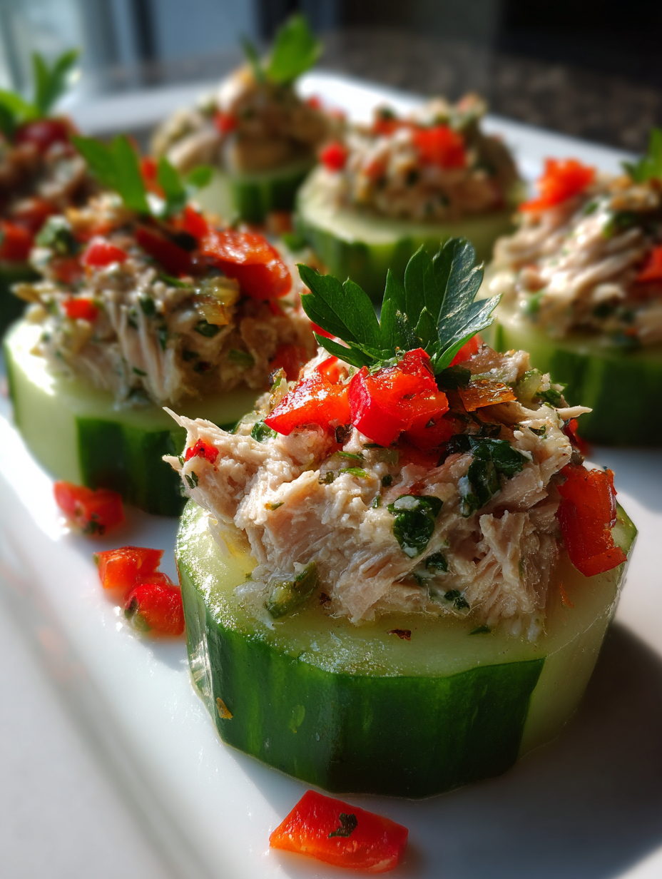 Tuna Salad in Cucumber Cups: Deliciously Fresh Summer Appetizer