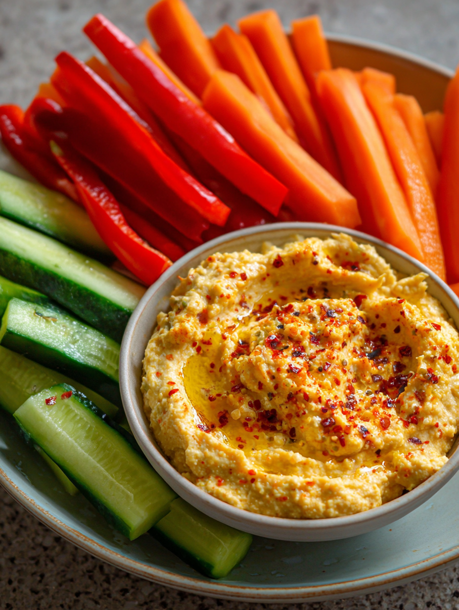 Veggie Sticks with Hummus: Delicious Dipping Delight for Everyone