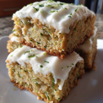 zucchini bars with cream cheese frosting: deliciously moist and sweet