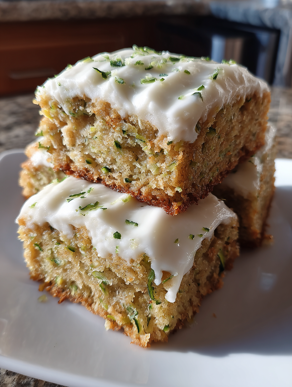 zucchini bars with cream cheese frosting: deliciously moist and sweet