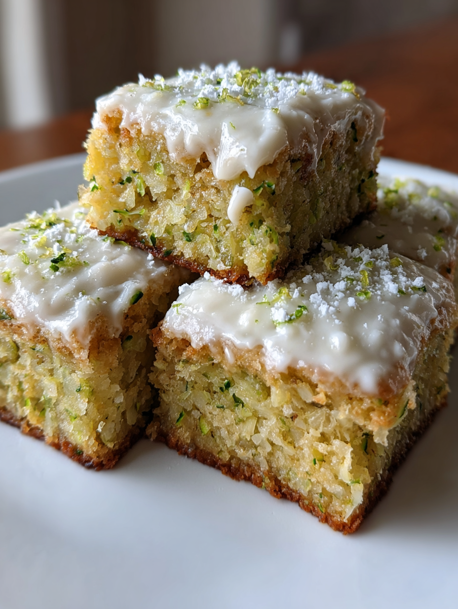 zucchini bars with cream cheese icing: deliciously moist and sweet