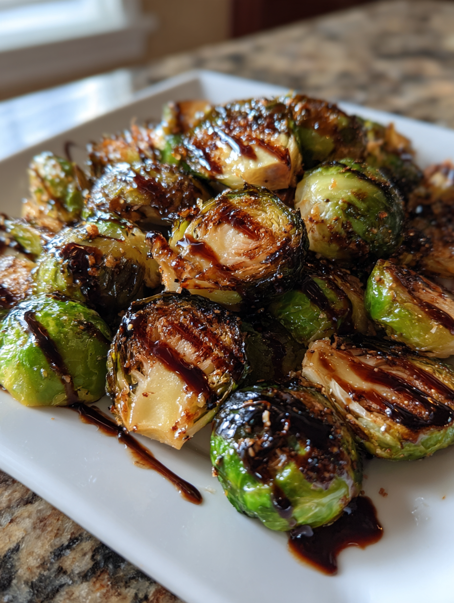 Air Fryer Brussels Sprouts with Balsamic Glaze: Perfectly Crispy Delight