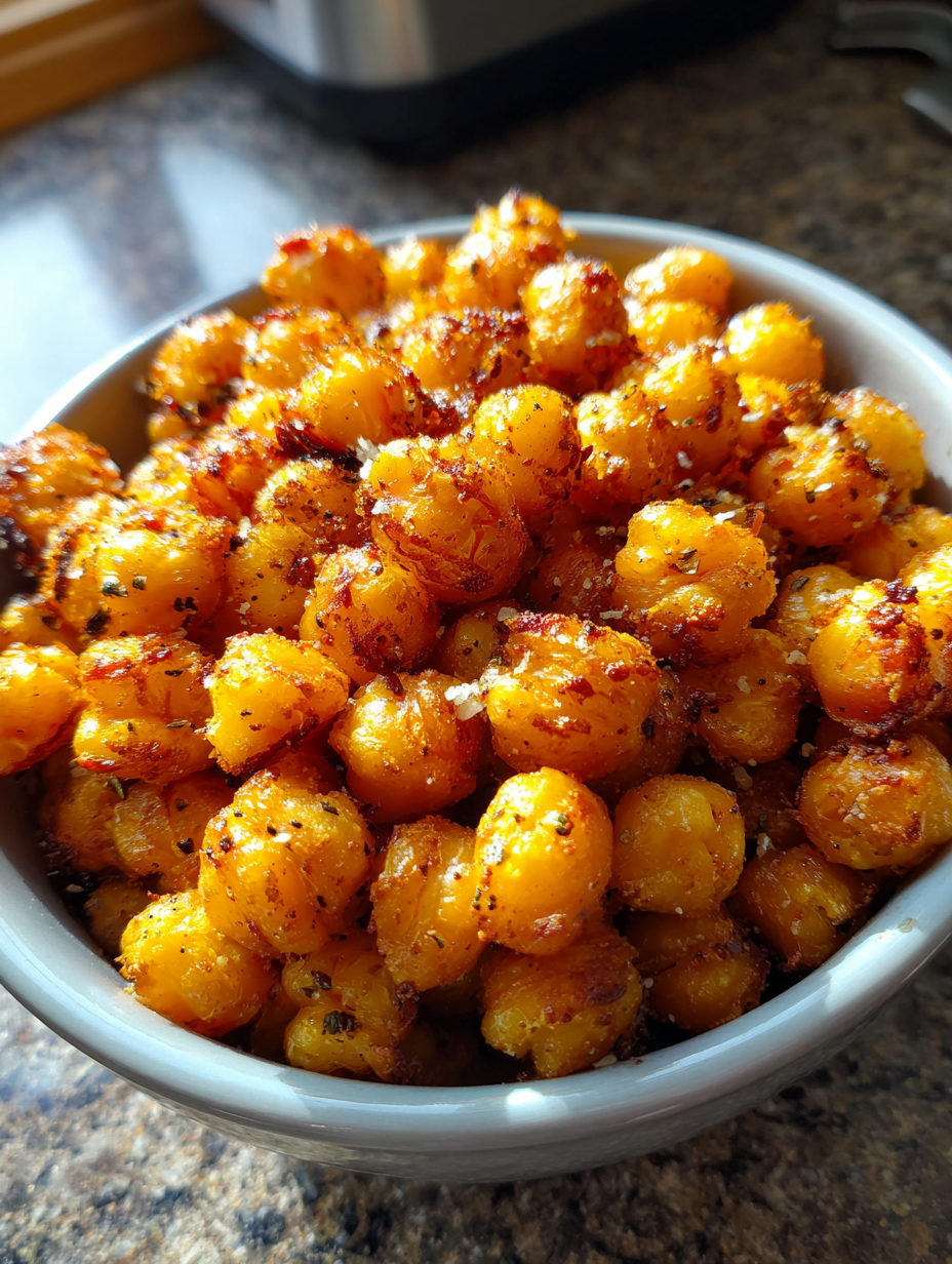 Air Fryer Crispy Chickpeas: Easy Snack for Healthy Crunchy Bites