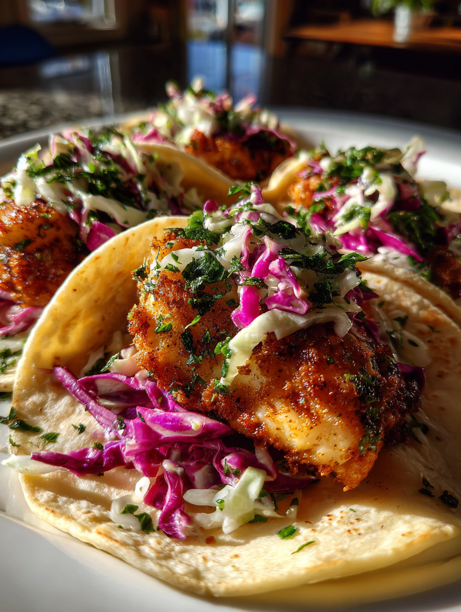 Air Fryer Fish Tacos with Cabbage Slaw: Crispy and Delicious Treats