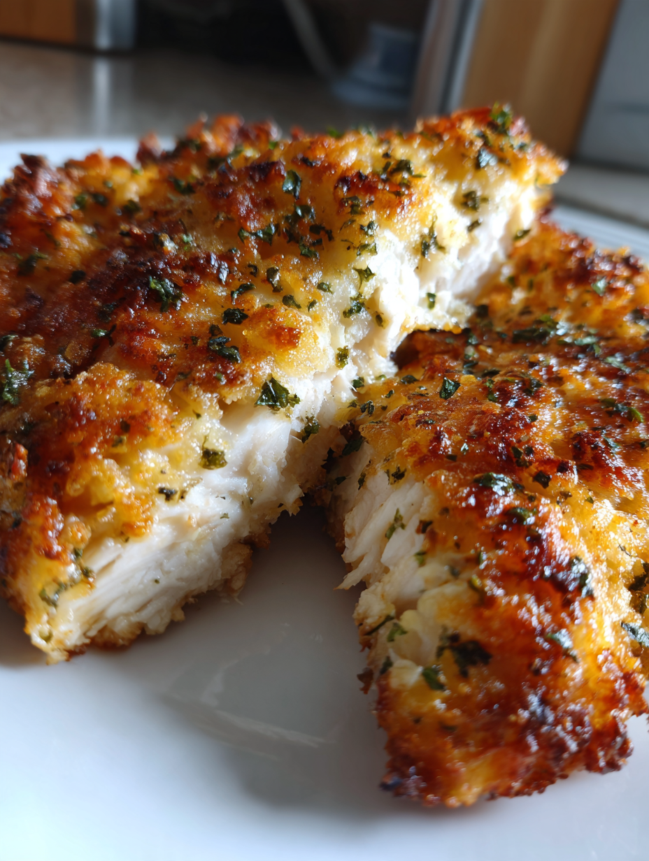 Air Fryer Parmesan Crusted Chicken: Amazing Crunchy Flavor Delight