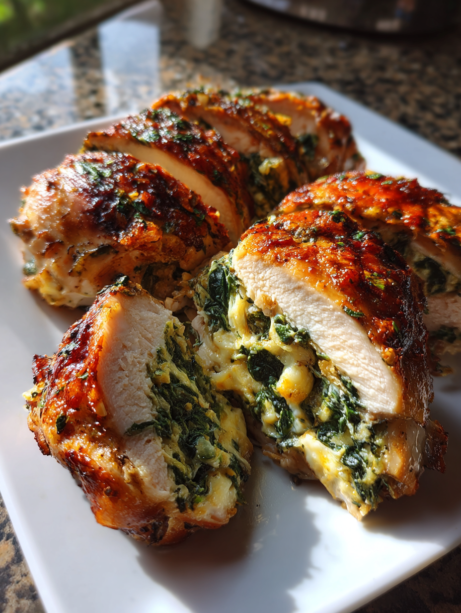 Air Fryer Spinach Stuffed Chicken: Deliciously Juicy and Flavorful