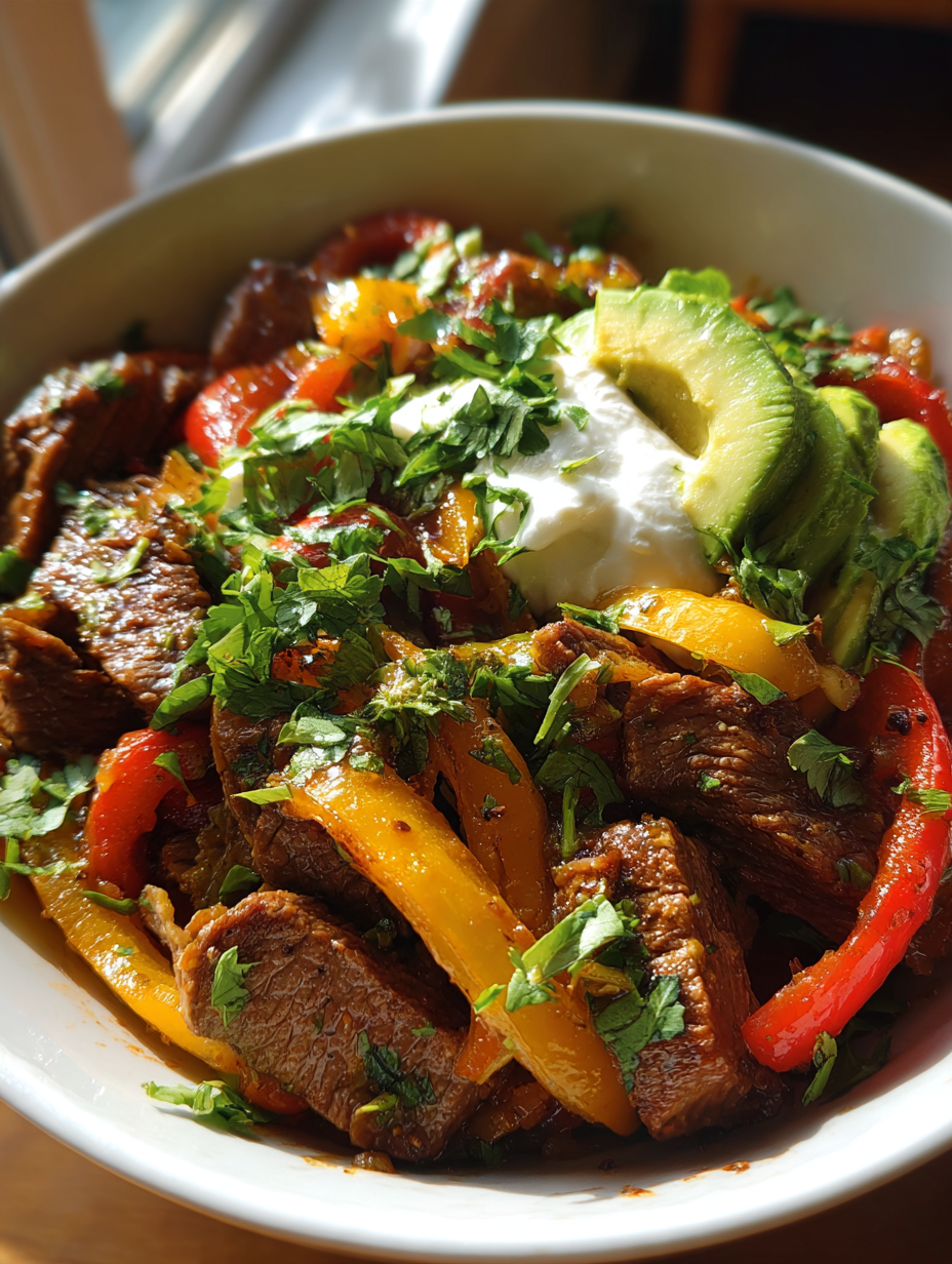 Air Fryer Steak Fajita Bowls: Deliciously Spiced and Satisfying Meal