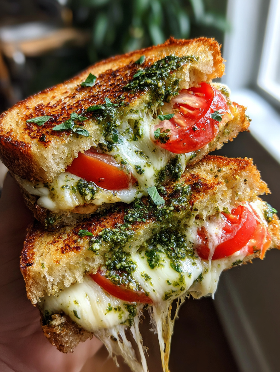 Caprese Grilled Cheese with Pesto: The Ultimate Comfort Food Delight