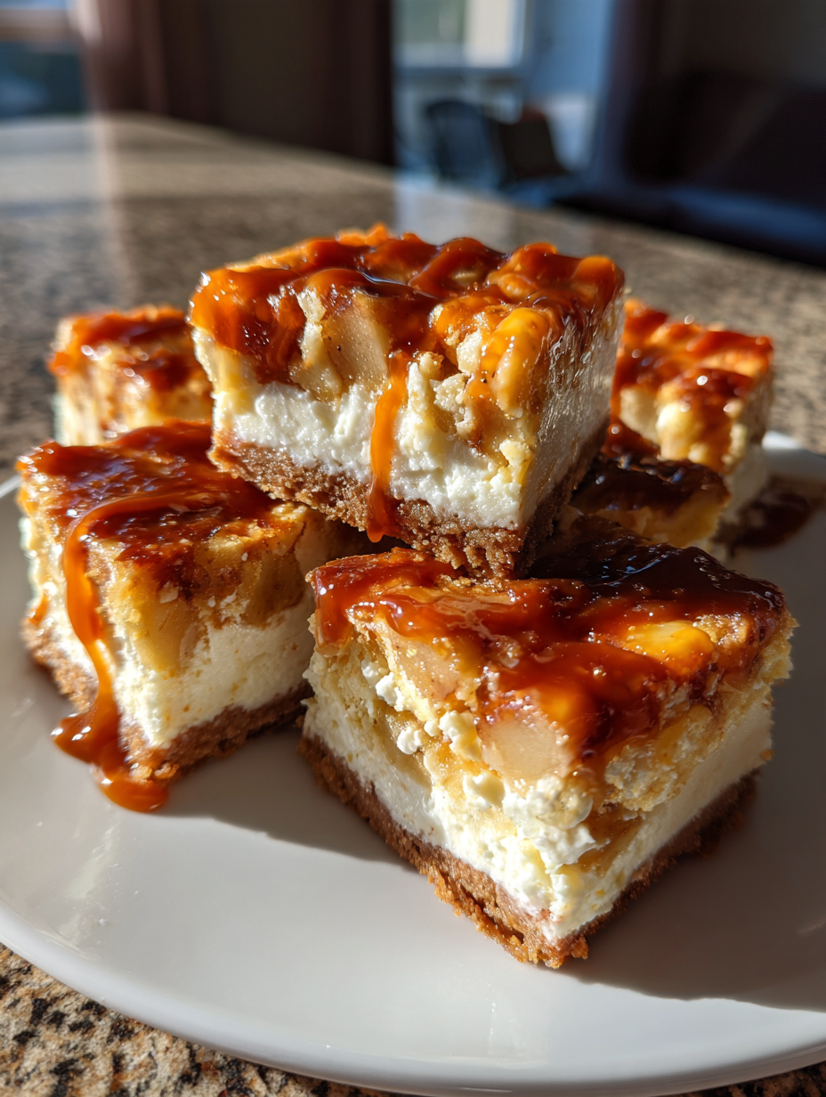 Caramel Apple Cheesecake Bars: Deliciously Creamy Fall Delight