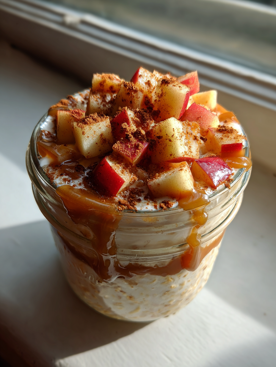 Caramel Apple Overnight Oats: Deliciously Easy Fall Breakfast Delight
