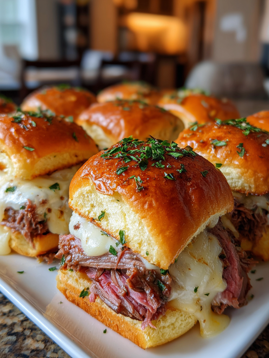 Cheesy Roast Beef Sliders: Deliciously Easy Party Pleasers