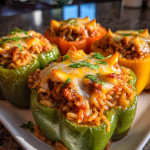 Easy Halloween Party Food Ideas for a Crowd: Delicious Spooky Stuffed Pepper Monsters
