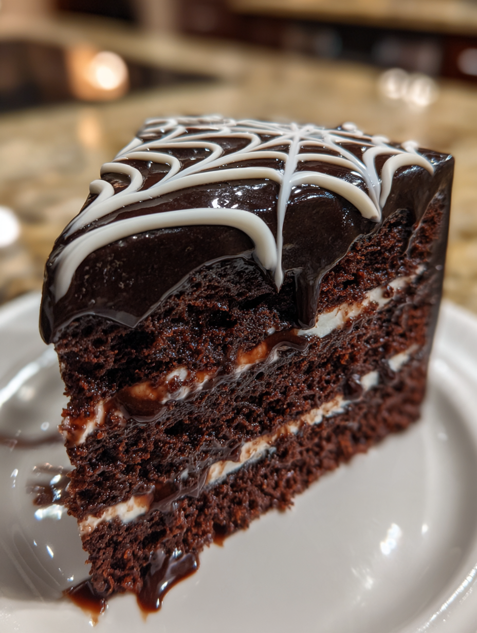 Halloween Cake Ideas for a Party: Delicious Spooky Spiderweb Chocolate Cake