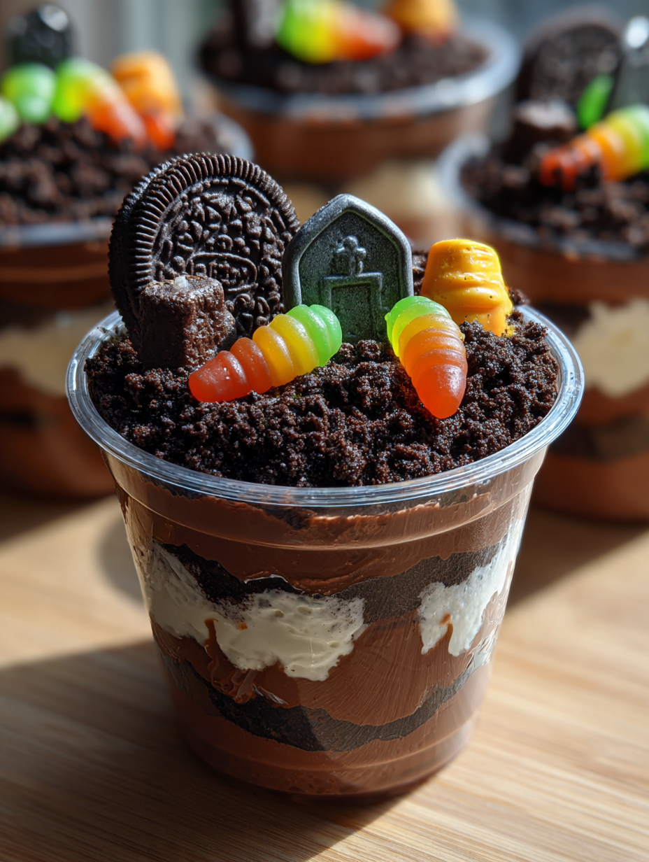 Halloween Graveyard Pudding Cups: Easy and Spooky Dessert Idea