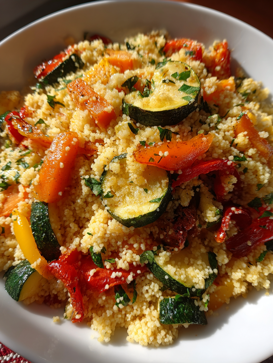 Lemon Herb Couscous with Roasted Vegetables: A Delicious Summer Delight