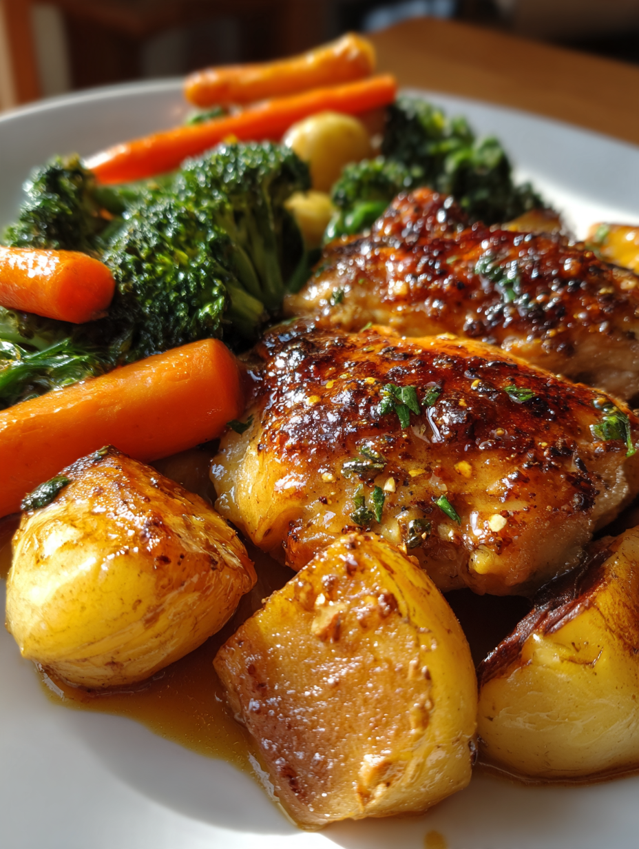 Sheet Pan Honey Mustard Chicken and Veggies: Deliciously Roasted Goodness